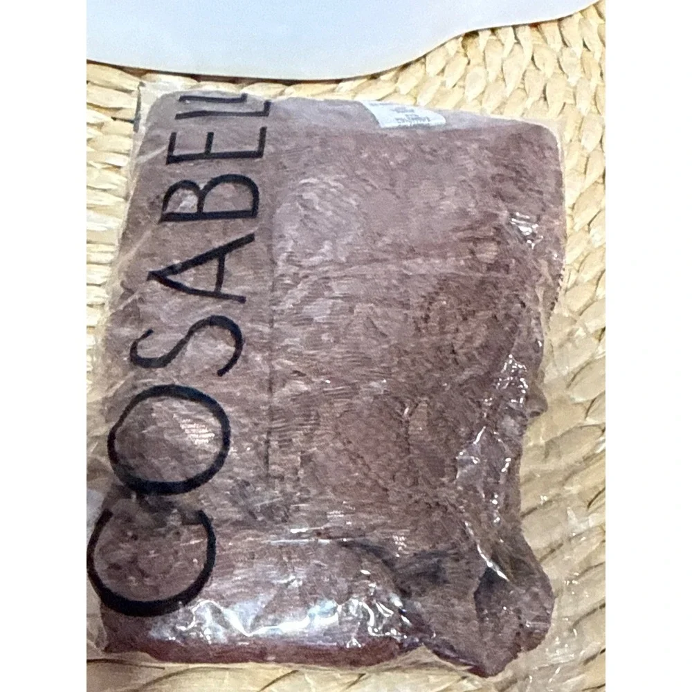 Cosabella Never Say Never Classic G-String Thong Brown Lace G-String NWT‎ L